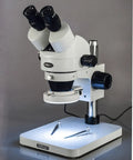Dissecting Stereo Microscope With Ninety X Zoom For Inspection And Detail Crisp Widefield Optics Two And A Half Inch Eyepoint Eight Inch Working Distance Built For Lab Homework And Precision Craft Work, white metal stand
