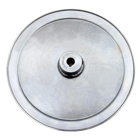 Heavy Duty 10 Inch Single Groove V Belt Pulley With Five Eighth Inch Bore For 5L 4L A B Belts, 1 Groove, Carbon Steel Construction, Zinc Plated For Rust Resistance, 1020 Steel, Durable Motor Pulley For Belt Drive Systems