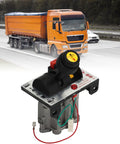 Proportional Control Valves With PTO Switch for dump truck hydraulic system, highlighting easy install and speed control features.