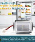 Refrigerator LED Light Module With Chrome Frame For Whirlpool KitchenAid JennAir, Easy Swap Replacement Fits W11462342