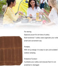 Seven Slot Waxed Canvas Chef Knife Roll Bag for outdoor camping featuring organized compartments to store culinary tools.