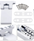 Heavy Duty Aluminum Casement Flag Hinge for Plastic and Steel Doors with accessories, white finish, high security sash hinge