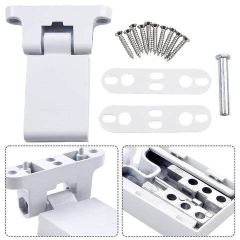 Heavy Duty Aluminum Casement Flag Hinge for Plastic and Steel Doors with accessories, white finish, high security sash hinge