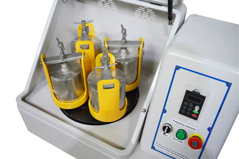4L Planetary Ball Mill Pulverizer with Ceramic Grinding Jars 4x1000ml Capacity Lab Grinding Machine control panel and jars