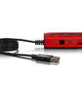 UCA222 USB Audio Interface With Ultra Low Latency 2 In 2 Out Digital Output Plug And Play For PC Mac side view with USB cable