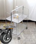 Heavy Duty Office Chair Wheels Replacement With Precision Ball Bearings Smooth Rolling Polyurethane Tires on a cart.