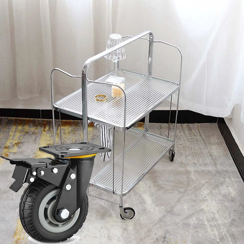Heavy Duty Office Chair Wheels Replacement With Precision Ball Bearings Smooth Rolling Polyurethane Tires on a cart.