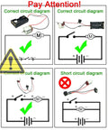 Diagram showing correct and incorrect wiring for Six Pack DC Motors Kit For DIY Projects With Mini Electric Hobby Motors 3V To 12V Up To 25000 RPM