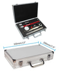 SIIIXS carbide-tip wood lathe tool set in an open aluminum case with red and black handles and 8 carbide inserts