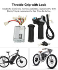 36V 1000W Ebike Controller Kit With Locking Battery Display And Twist Throttle Grip, controller and wiring with key for electric bikes