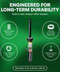 6-Inch Pop Up Sprinkler Head 5-Pack With Adjustable 0 To 360 Degree Arc Nozzle For Lawns And Gardens, showing construction details