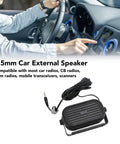 3.5mm Car External Speaker For CB And Ham Radio with long cable shown in a driving scene