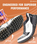 Heavy Duty Shoe Glue Kit 29.5 Milliliters Each 2 Pack Clear Adhesive For Sneakers Boots Leather Rubber And Canvas Waterproof Flexible Repairs For Soles Heels Patches And More Dries In 24 Hours applied to shoe sole