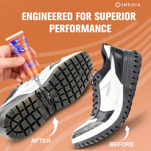 Heavy Duty Shoe Glue Kit 29.5 Milliliters Each 2 Pack Clear Adhesive For Sneakers Boots Leather Rubber And Canvas Waterproof Flexible Repairs For Soles Heels Patches And More Dries In 24 Hours applied to shoe sole