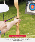 Backyard Archery Target For Practice 2x2 Foot Foam Backstop For Crossbow Or Compound Bow focus shot with bow and target