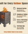 Beast Of A Heavy Duty Outdoor Burn Barrel Fire Pit With Reinforced 2.0 Mm Lid And Base Corten Steel Yard Waste Incinerator, 30 Inch