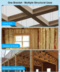 Heavy Duty Shipping Container Brackets With Laser Precision Alignment keeps 2x4 and 2x6 lumber straight for ceiling grids and floor support.