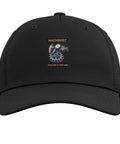 Caliper Gear Adjustable Printed Baseball Hat Black Five Panel Structured Cap With High Crown One Size Fits Most Adults