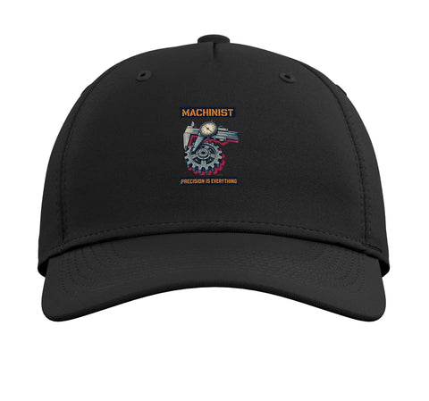 Caliper Gear Adjustable Printed Baseball Hat Black Five Panel Structured Cap With High Crown One Size Fits Most Adults