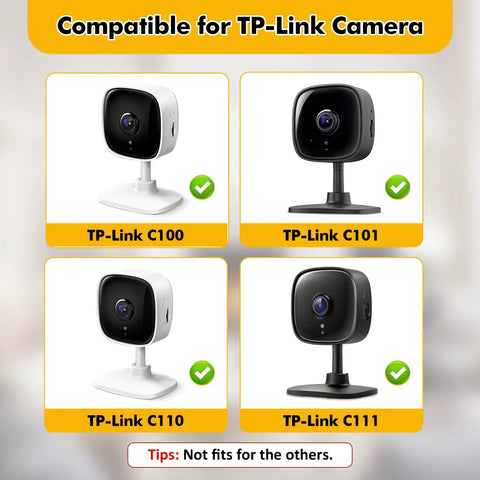 Rock Solid Self Adhesive Tapo Camera Mount 4 Pack Wall Bracket For Tp Link C100 C111 Security Cam Holders shown with compatible cameras.