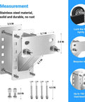 Stainless Steel Spare Tire Carrier Mount For Trailers, Tough As Nails 150 Lb Tire Holder, measurement details shown