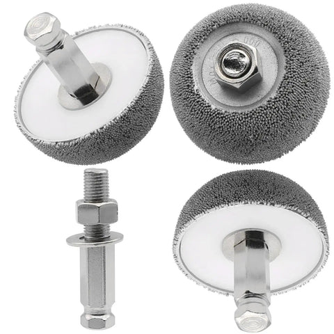 User Friendly Aluminum Anodizing Buffing Wheel Polishing Tool For Rubber Removal And Surface Smoothing Perfect For Auto Repair And Home Reno Projects images showing multiple angles of buffing wheels.