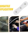DIY Friendly Windshield Crack Repair Kit With Curing Light for Auto Glass Restoration Fast Fix in use on car windshield