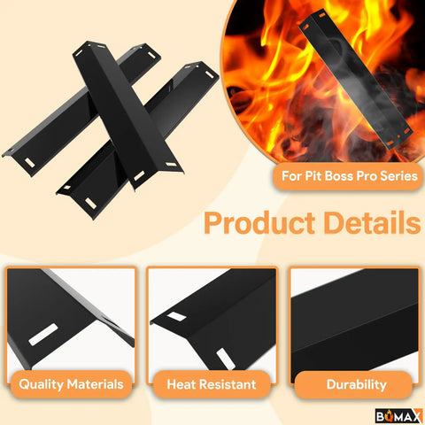 Heat Plate And Burner Kit For Pit Boss Pro Series 1100 Wood Pellet And Gas Combo Grill with black heat plates shown