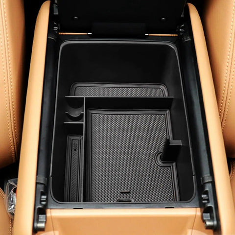 Santa Fe Center Console Organizer Tray With Secondary Divider For 2024 2025 2026 Models Black Interior Accessory