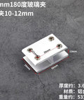Two Pack Glass Door Hinges 90 And 180 Degree Bilateral Cross Four Sides T Type Clip Cabinet Hinge for Glass Doors
