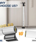 Heavy Duty Door Security Bar 1.25 Inch Diameter With Large Rubber Base Adjustable Y Head Durable Door Stopper installed on door