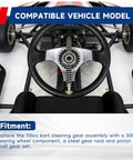 Beefed Up 300mm Steering Wheel Steel Kit With 320mm Rack And Pinion Adjustable Shaft Replacement For 110cc Go Kart