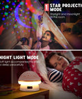 Children enjoying Galaxy Projector Night Light For Kids With Timer, Rotating Starry Sky Projection For Girls And Boys during bedtime.