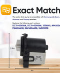 Washer Drain Pump Motor Assembly Replacement Part For Samsung Maytag Kenmore LG Replaces DC31-00016A PS4204638 AP4202690 62902090 Exact Match Fixes No Drain Issues Pumps But Will Not Spin Easy Install, 3.9in x 4in