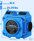 Industrial Grade Air Scrubber 550 CFM With Three Stage Filtration HEPA Plus Activated Carbon Filter Heavy Duty Air Cleaner