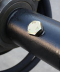Close-up of Beefy Post Hole Auger Drive Attachment For Skid Steer 12 Inch And 18 Inch Diameter Augers 46 Inch Drilling Depth.