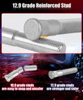 12.9 grade reinforced stud for 2 Inch 4x137 Wheel Spacers Set For UTVs And ATVs 4x137 Bolt Pattern 110mm Hub Bore 10x1.25 Studs 4 Pcs