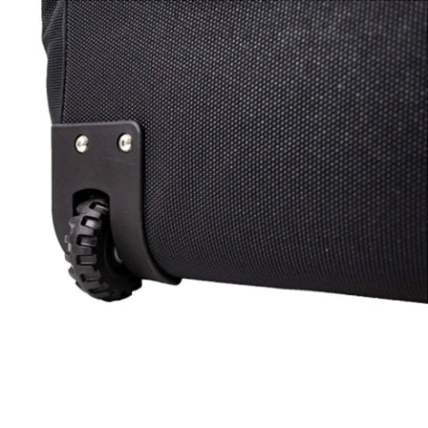 Close-up of wheel on Chelan Lightweight Roller Backpack for Scuba Gear with Three Side Opening 600D Strong Trolley Bag
