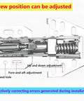 Qrity cabinet hinge (2 pcs) side view with spring-loaded lift-stay and soft-close mechanism; metal construction