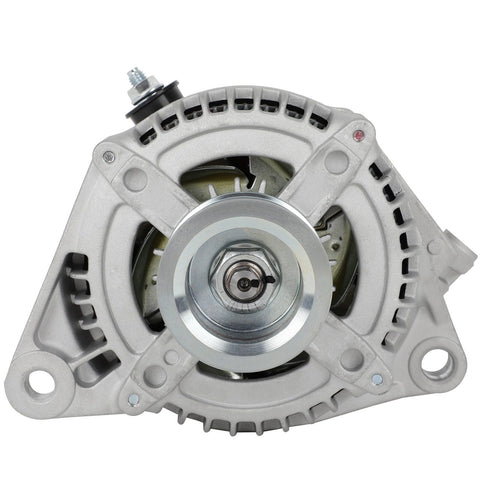 Front view of 11240 Alternator Replacement For 2007 Chrysler Aspen 2007 Dodge Durango showing mounting and connection points.