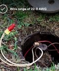 Performance Plus Red Yellow Wire Connector Jug Of 500 in ground installation with wire range of 22-8 AWG visible