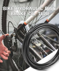 Beefy 5000mm Bike Hydraulic Disc Brake Hose Kit For Shimano BH59 System Black 16Ft in use on a bicycle