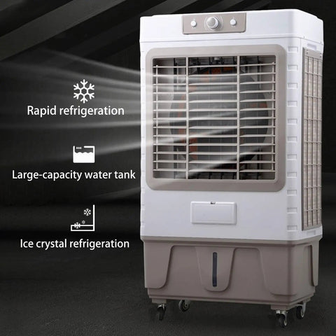 Portable 3 In 1 Evaporative Air Cooler With 3 Quick Speed Settings And Built In Water Tank, compact design with large water tank.