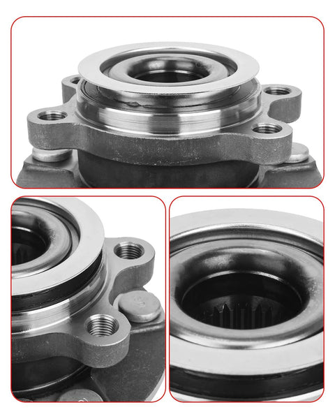 Two Pack Front Wheel Hub Bearing Assembly 513298 for Nissan Rogue 2008 to 2013 and Sentra 2007 to 2012 close-up details