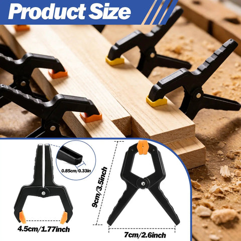 60 Pack 3.5 Inch Heavy Duty Plastic Spring Clamps For Backdrops Balloon Arches Tarp Pool Covers Woodworking Photography Crafts And DIY Projects Versatile Clip Set For Home Studio And Workshop, 3.5-inch size