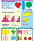 Killer Grade Two Math Anchor Charts Set Pack includes ten slick twelve by eighteen inch wall posters on symmetry concepts.