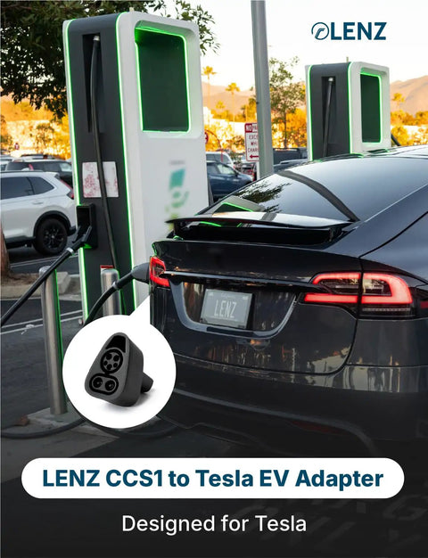 Ccs1 To Nacs Electric Vehicle Charging Adapter Compatible With Tesla And All Nacs Port Cars DC Fast Charge Connector 500 Volt UL Approved, charging at public station.