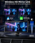 11.5 Inch Wireless Apple CarPlay Screen showing movie with Android Auto and AirPlay features on car dashboard