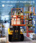 Badass Rated Forklift Safety Cage And Heavy Duty Man Basket For Front End Loaders, 3 workers in 1800 lbs capacity lift basket.