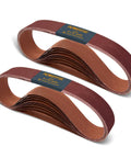 Straight Up 2 X 72 Inch Sanding Belts 240 Grit Aluminum Oxide Grinding Belt For Belt Grinders, two belts stacked.